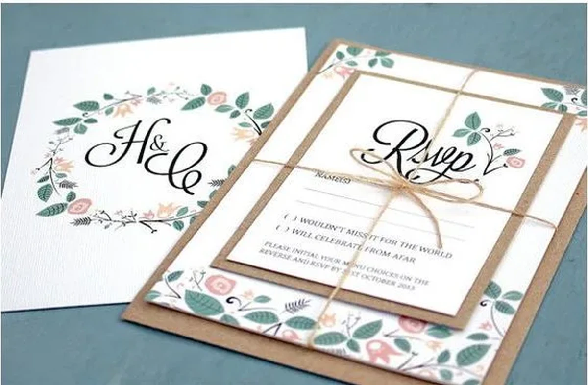 Thiệp cưới theo phong cách rustic
