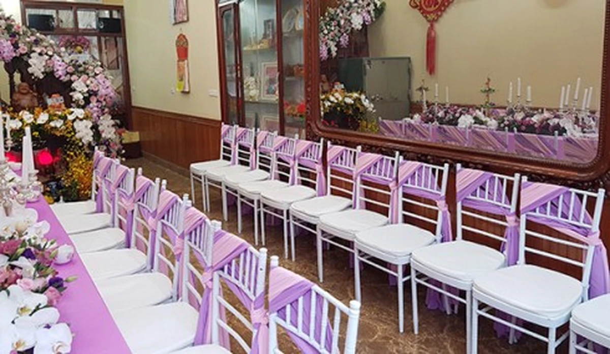 Lễ ăn hỏi được trang trí bắt mắt