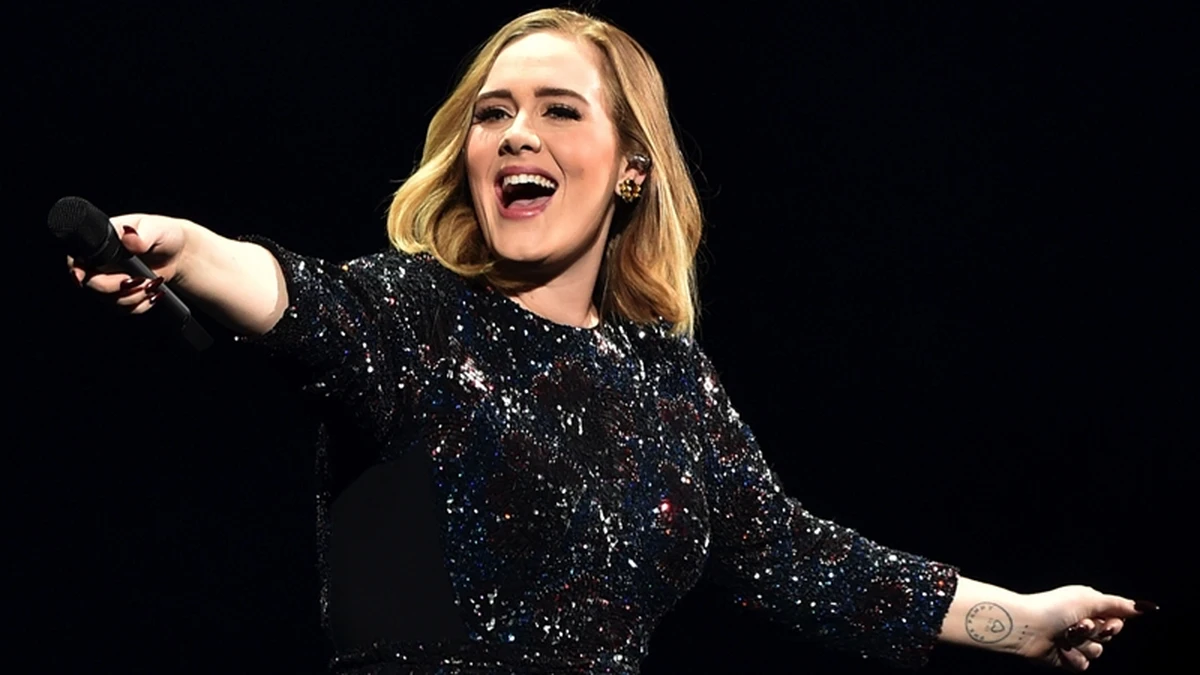 Ca sĩ Adele rạng rỡ trên sân khấu