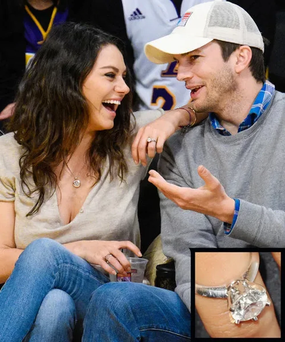 Ashton Kutcher đã cầu hôn Mila Kunis với chiếc nhẫn kiểu cổ diển có gắn một viên kim cương khoảng 5carats