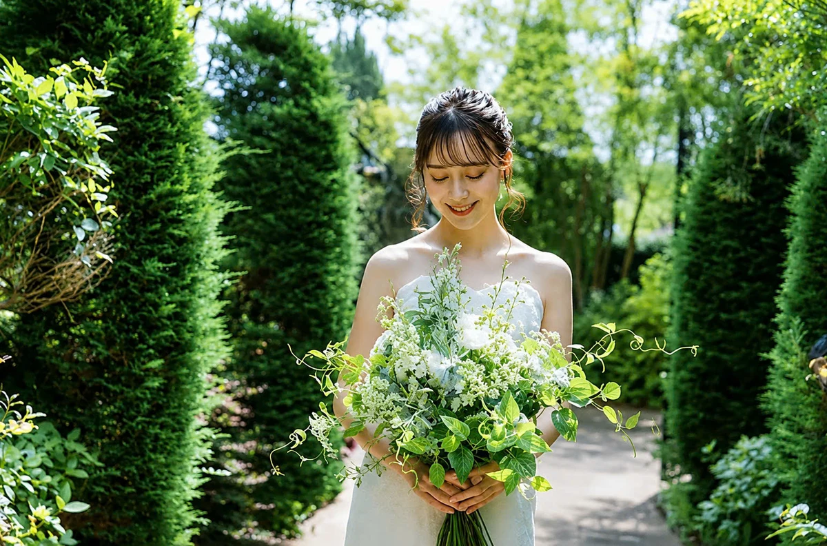 Những bó hoa có cả hoa tươi và cây lá mang đến sự tự nhiên và vẻ đẹp thân thiện với môi trường xung quanh