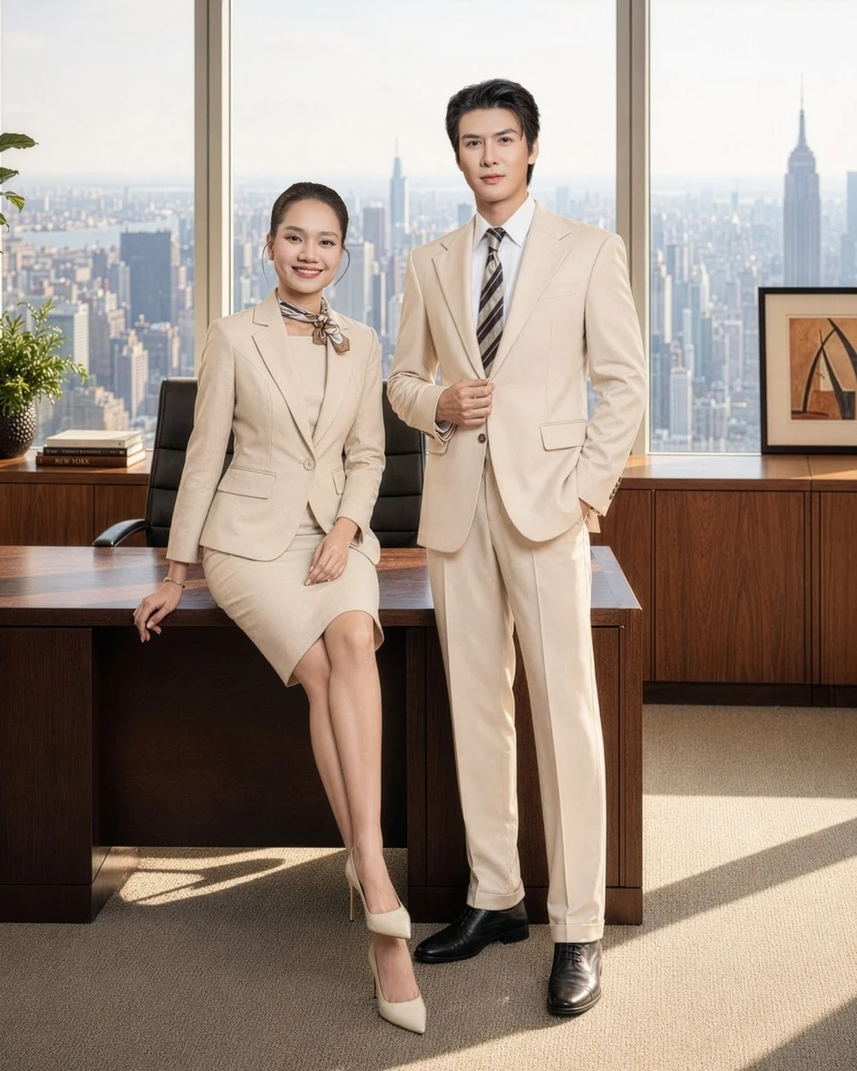 Bộ đôi áo vest lịch lãm dành cho nam nữ đến từ thương hiệu Adam Store 
